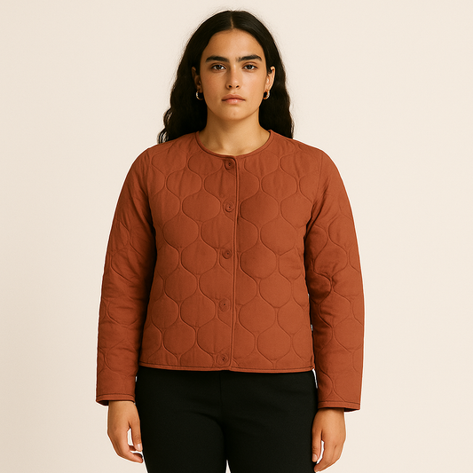 Chaqueta Acolchada Ligera en Óxido Suave